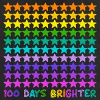 100 Days Of School Brighter Rainbow Star Adult Drive Performance Visor
