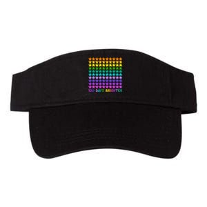 100 Days Of School Brighter Rainbow Star Valucap Bio-Washed Visor