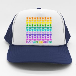 100 Days Of School Brighter Rainbow Star Trucker Hat