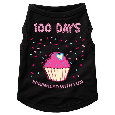 100 Days Of School Sprinkled With Fun Cupcake Doggie Tank