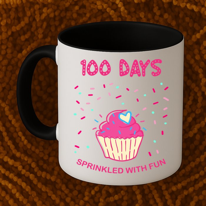 100 Days Of School Sprinkled With Fun Cupcake Mug
