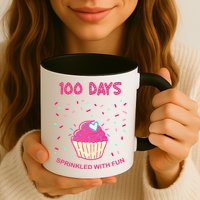 100 Days Of School Sprinkled With Fun Cupcake Mug