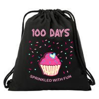 100 Days Of School Sprinkled With Fun Cupcake Drawstring Bag