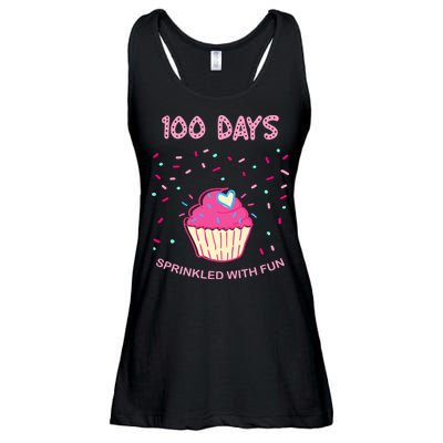 100 Days Of School Sprinkled With Fun Cupcake Ladies Essential Flowy Tank