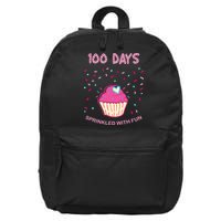 100 Days Of School Sprinkled With Fun Cupcake 16 in Basic Backpack
