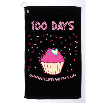 100 Days Of School Sprinkled With Fun Cupcake Golf Towel