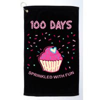 100 Days Of School Sprinkled With Fun Cupcake Golf Towel