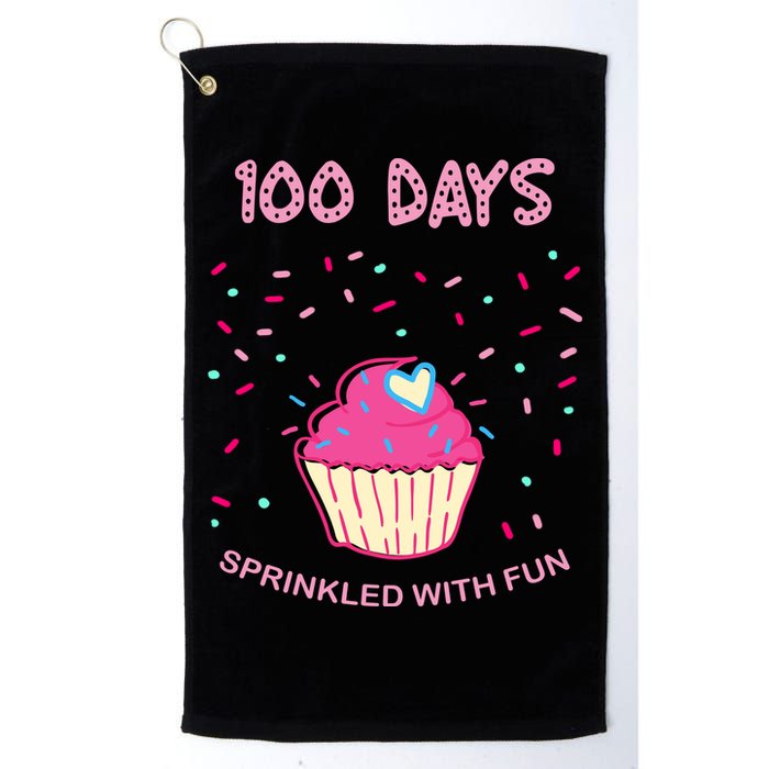 100 Days Of School Sprinkled With Fun Cupcake Golf Towel