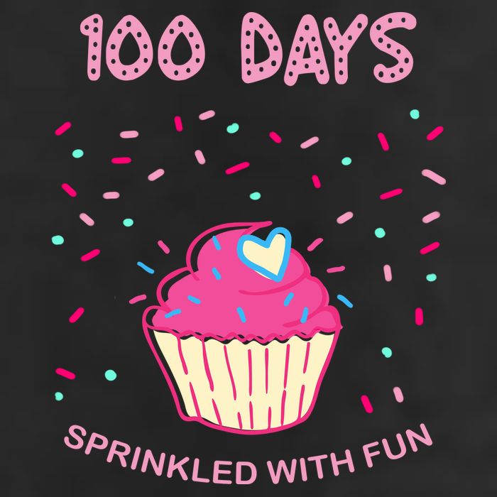 100 Days Of School Sprinkled With Fun Cupcake Golf Towel