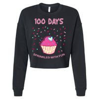 100 Days Of School Sprinkled With Fun Cupcake Cropped Pullover Crew