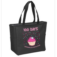 100 Days Of School Sprinkled With Fun Cupcake Zip Tote Bag
