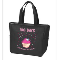 100 Days Of School Sprinkled With Fun Cupcake Zip Tote Bag