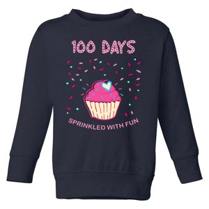 100 Days Of School Sprinkled With Fun Cupcake Toddler Sweatshirt