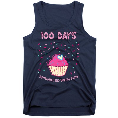 100 Days Of School Sprinkled With Fun Cupcake Tank Top