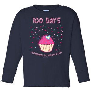 100 Days Of School Sprinkled With Fun Cupcake Toddler Long Sleeve Shirt