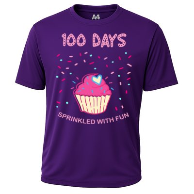 100 Days Of School Sprinkled With Fun Cupcake Performance Shirt