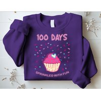 100 Days Of School Sprinkled With Fun Cupcake Sweatshirt