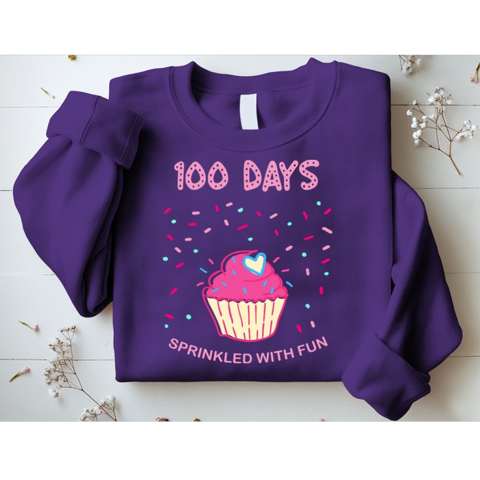 100 Days Of School Sprinkled With Fun Cupcake Sweatshirt