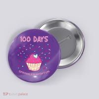 100 Days Of School Sprinkled With Fun Cupcake Button