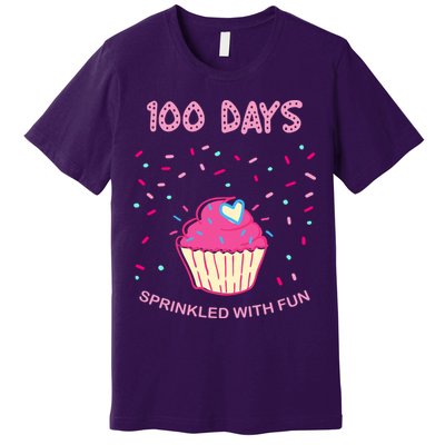 100 Days Of School Sprinkled With Fun Cupcake Premium T-Shirt