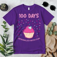 100 Days Of School Sprinkled With Fun Cupcake Premium T-Shirt