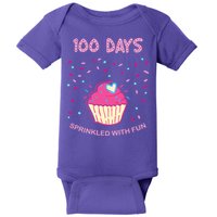 100 Days Of School Sprinkled With Fun Cupcake Baby Bodysuit