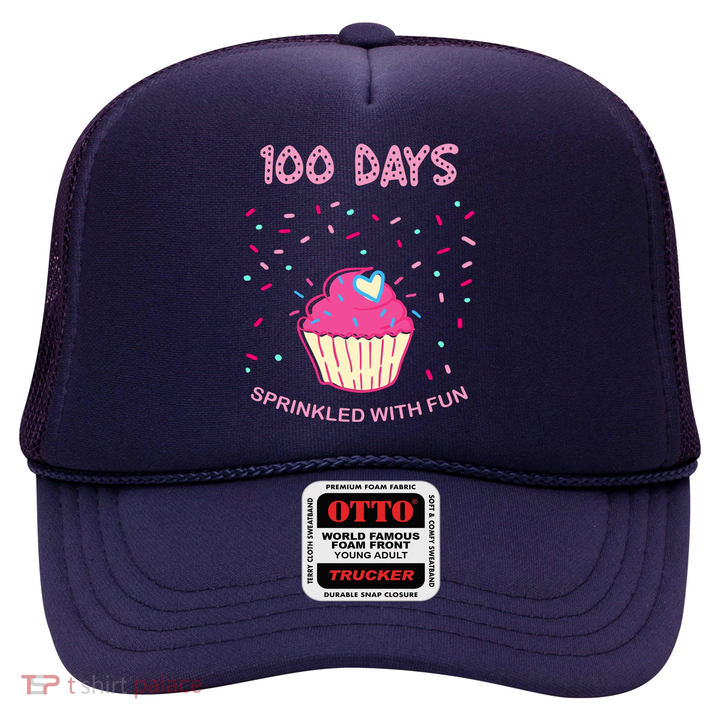 100 Days Of School Sprinkled With Fun Cupcake Trucker Hat