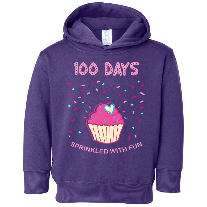 100 Days Of School Sprinkled With Fun Cupcake Toddler Hoodie