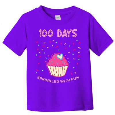 100 Days Of School Sprinkled With Fun Cupcake Toddler T-Shirt