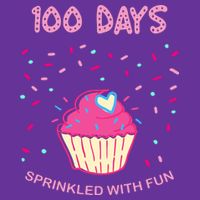 100 Days Of School Sprinkled With Fun Cupcake Women's V-Neck T-Shirt
