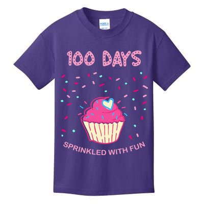 100 Days Of School Sprinkled With Fun Cupcake Kids T-Shirt