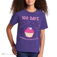 100 Days Of School Sprinkled With Fun Cupcake Kids T-Shirt