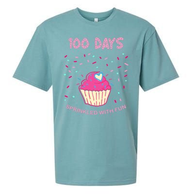 100 Days Of School Sprinkled With Fun Cupcake Sueded Cloud Jersey T-Shirt