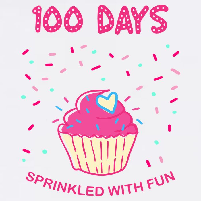 100 Days Of School Sprinkled With Fun Cupcake Garment-Dyed Sweatshirt