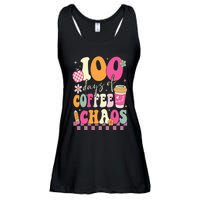 100 Days Of School Coffee Lover 100th Day Of School Teacher Ladies Essential Flowy Tank