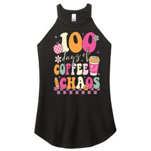 100 Days Of School Coffee Lover 100th Day Of School Teacher Women's Perfect Tri Rocker Tank