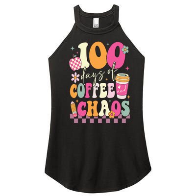 100 Days Of School Coffee Lover 100th Day Of School Teacher Women’s Perfect Tri Rocker Tank