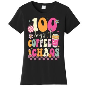 100 Days Of School Coffee Lover 100th Day Of School Teacher Women's T-Shirt