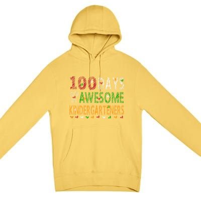 100 Days Of School Gift Teacher Gift Kindergarten Cool Gift Premium Pullover Hoodie