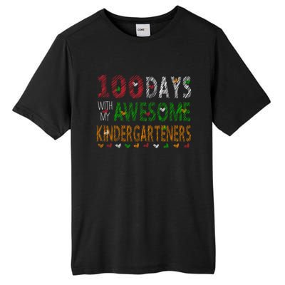 100 Days Of School Gift Teacher Gift Kindergarten Cool Gift Tall Fusion ChromaSoft Performance T-Shirt