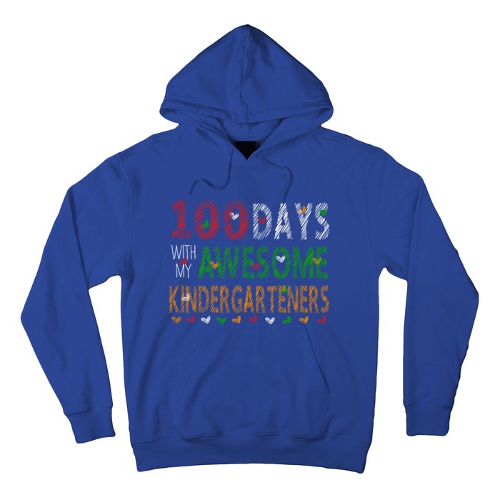 100 Days Of School Gift Teacher Gift Kindergarten Cool Gift Hoodie