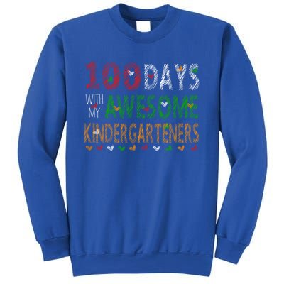 100 Days Of School Gift Teacher Gift Kindergarten Cool Gift Sweatshirt