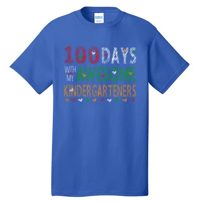 100 Days Of School Gift Teacher Gift Kindergarten Cool Gift Tall T-Shirt