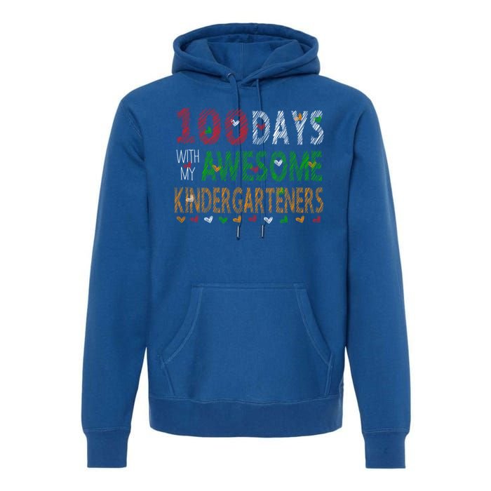 100 Days Of School Gift Teacher Gift Kindergarten Cool Gift Premium Hoodie