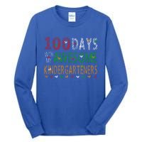 100 Days Of School Gift Teacher Gift Kindergarten Cool Gift Tall Long Sleeve T-Shirt