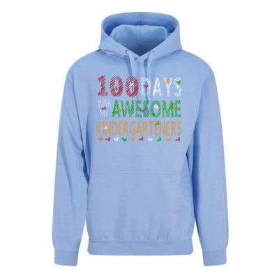 100 Days Of School Gift Teacher Gift Kindergarten Cool Gift Unisex Surf Hoodie