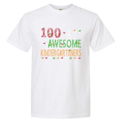 100 Days Of School Gift Teacher Gift Kindergarten Cool Gift Garment-Dyed Heavyweight T-Shirt