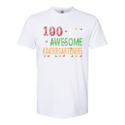 100 Days Of School Gift Teacher Gift Kindergarten Cool Gift Softstyle CVC T-Shirt