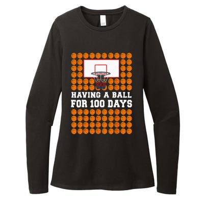 100 Days Of School Basketball 100th Day Balls For Boy Womens CVC Long Sleeve Shirt