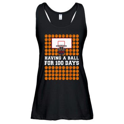 100 Days Of School Basketball 100th Day Balls For Boy Ladies Essential Flowy Tank